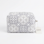 Косметичка Aspan, L  серо-бежевая