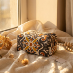 Косметичка Aspan, L  серо-оранжевая — изображение 3